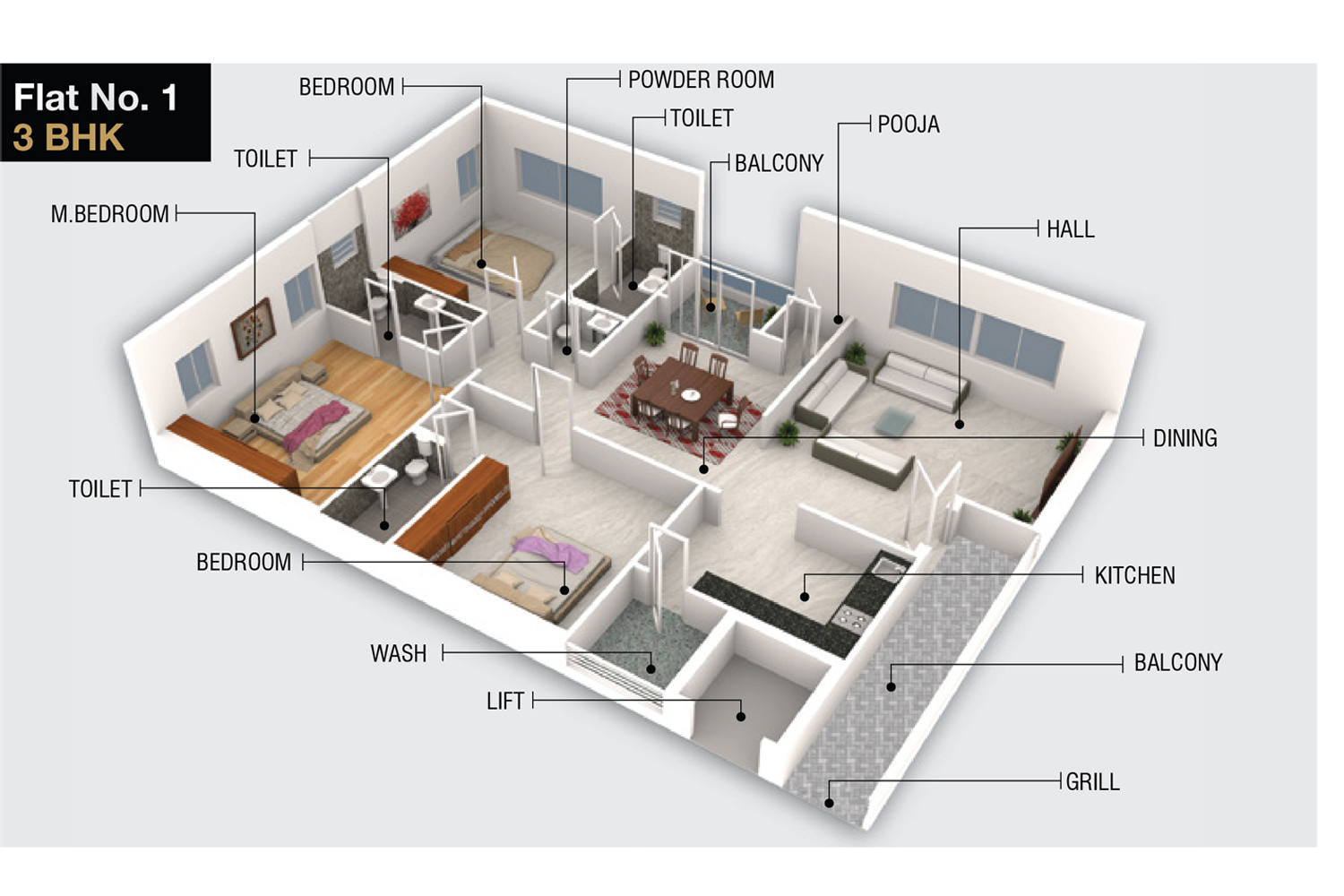 3 BHK Layout